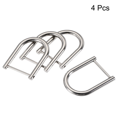 Harfington Uxcell U-Shape Horseshoe D-Rings, Zinc Alloy Buckles