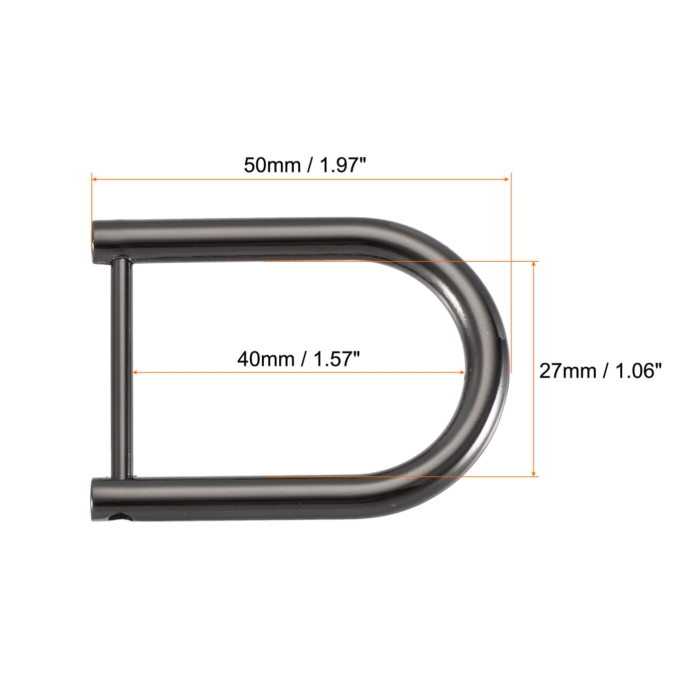 uxcell Uxcell U-Shape Horseshoe D-Rings, Zinc Alloy Buckles