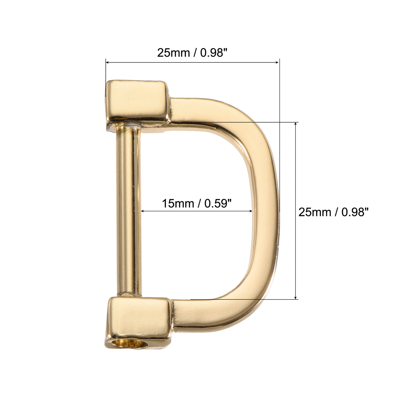 uxcell Uxcell U Shape Horseshoe D-Ring, Screw-in Buckles