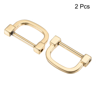 Harfington Uxcell U Shape Horseshoe D-Ring, Screw-in Buckles