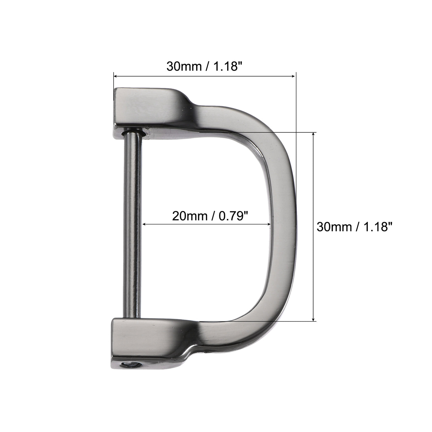 uxcell Uxcell U-Shaped Horseshoe D Ring Screw-in Buckles