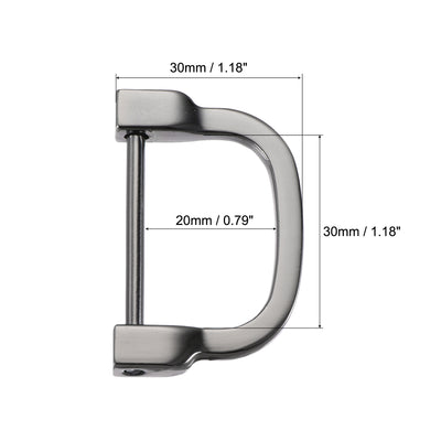 Harfington Uxcell U-Shaped Horseshoe D Ring Screw-in Buckles