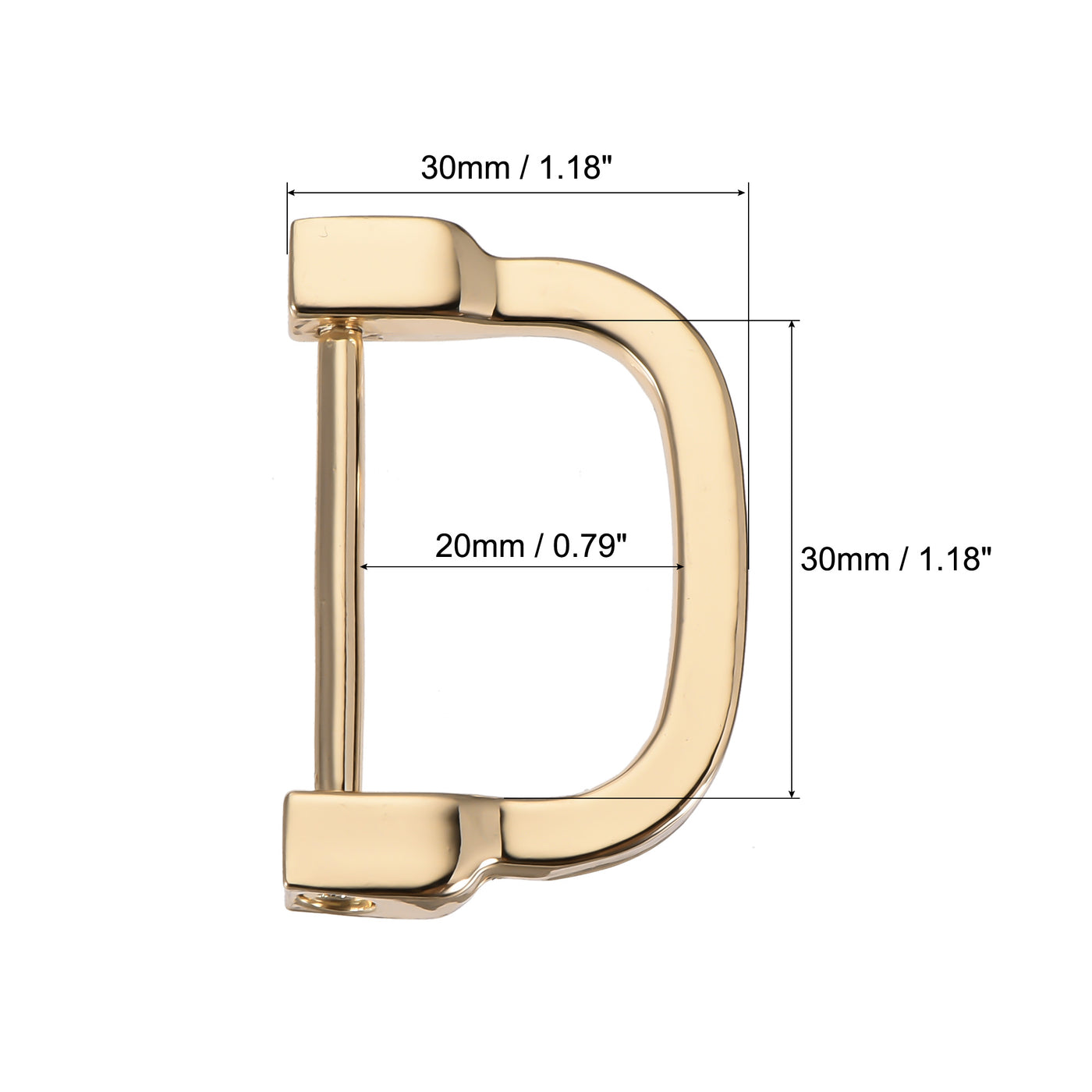 uxcell Uxcell U Shape Horseshoe D-Ring, Screw-in Buckles