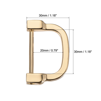 Harfington Uxcell U Shape Horseshoe D-Ring, Screw-in Buckles