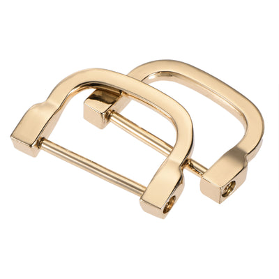 Harfington Uxcell U Shape Horseshoe D-Ring, Screw-in Buckles