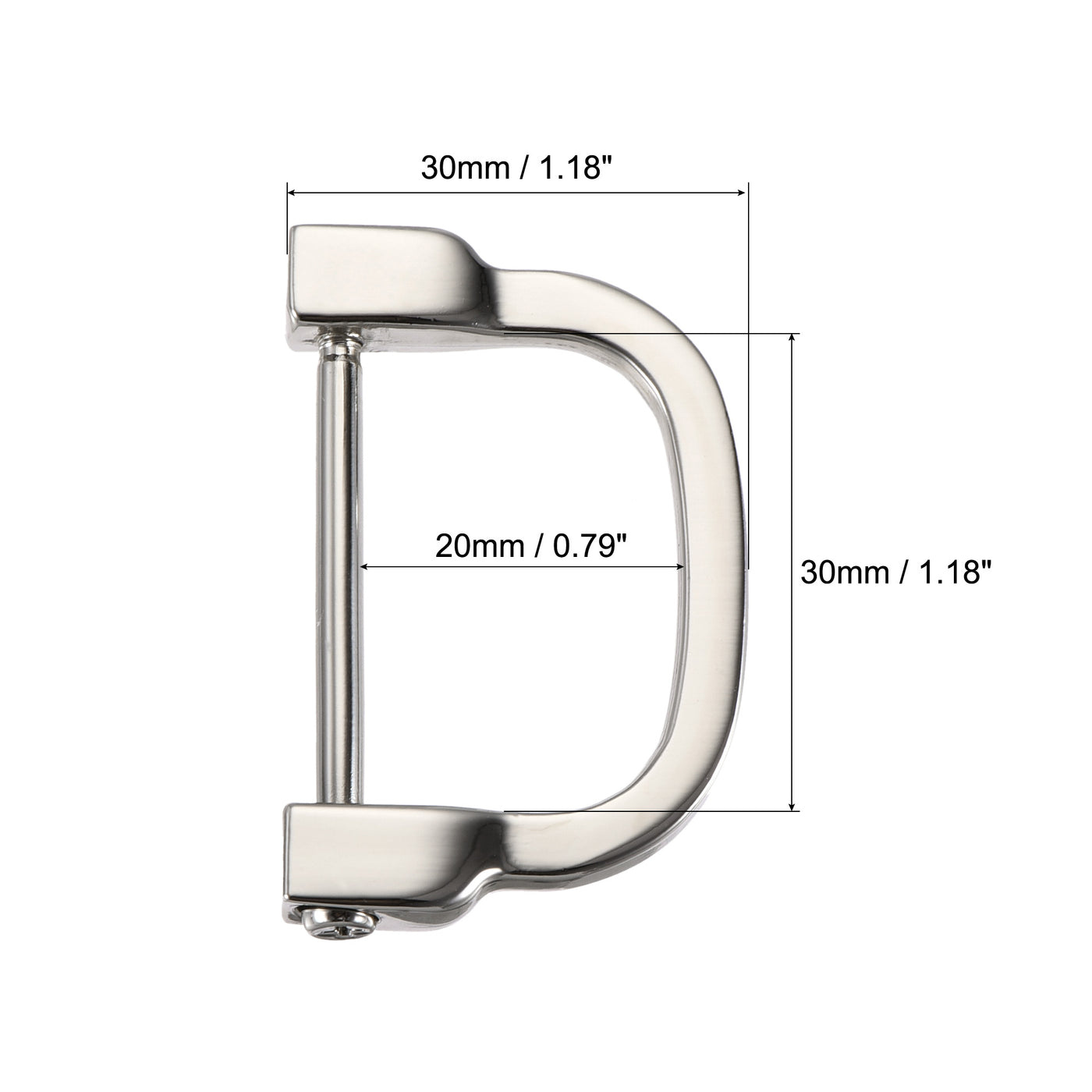 uxcell Uxcell U-Shaped Horseshoe D Ring Screw-in Buckles