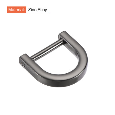 Harfington Uxcell U-Shape Horseshoe D Rings Zinc Alloy Buckle