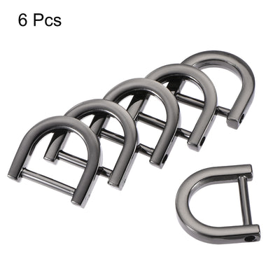 Harfington Uxcell U-shape Horseshoe D-Rings for DIY Crafts, Zinc Alloy Buckle