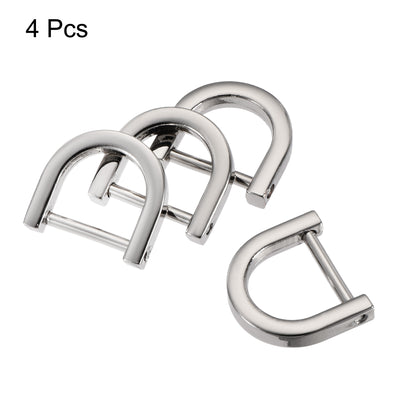 Harfington Uxcell U-Shape Horseshoe D Rings Zinc Alloy Buckle