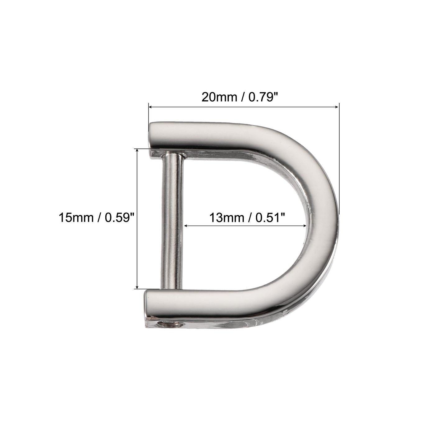 uxcell Uxcell U-shape Horseshoe D-Rings for DIY Crafts, Zinc Alloy Buckle