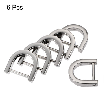 Harfington Uxcell U-shape Horseshoe D-Rings for DIY Crafts, Zinc Alloy Buckle