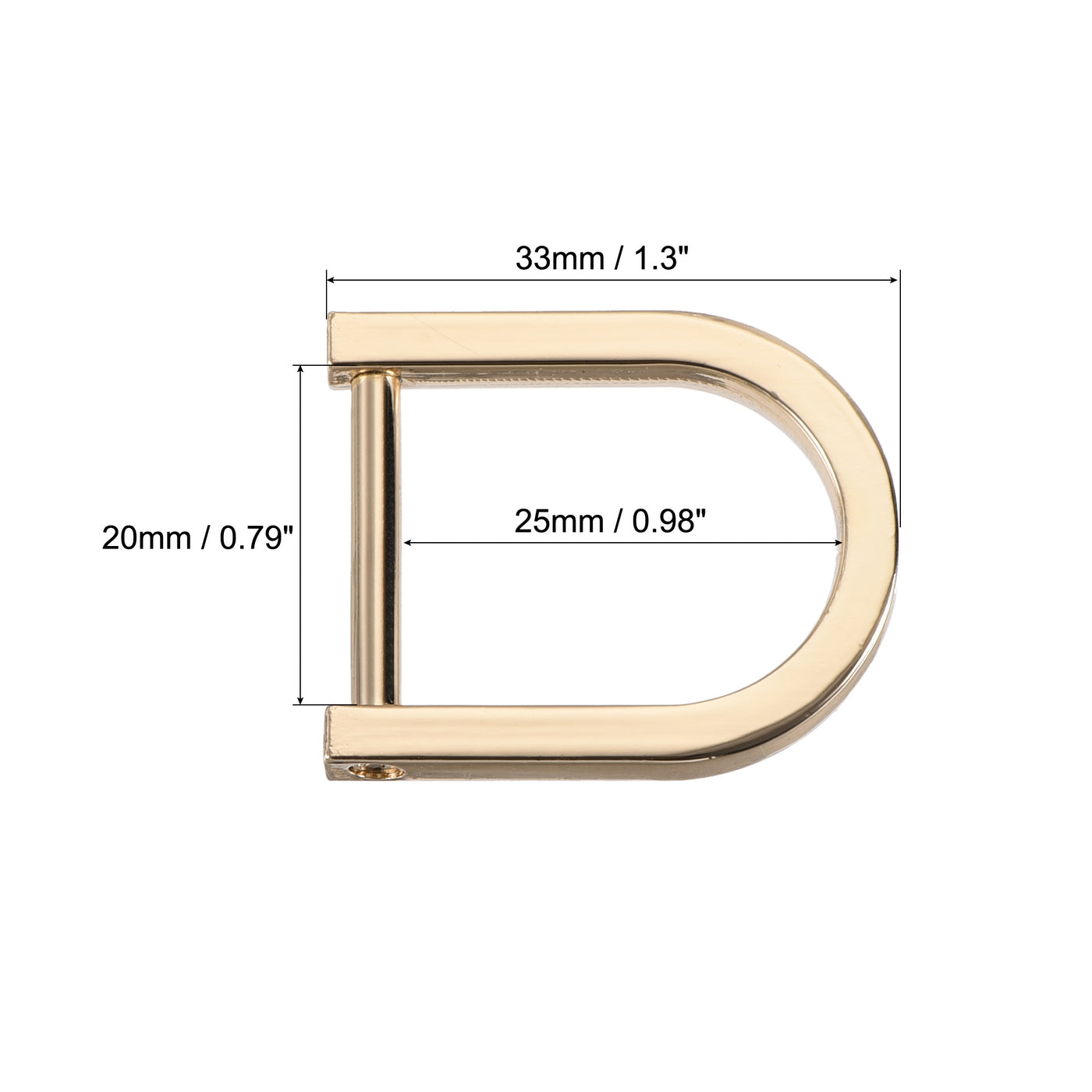 uxcell Uxcell U Shape Horseshoe D Rings, Zinc Alloy Buckles