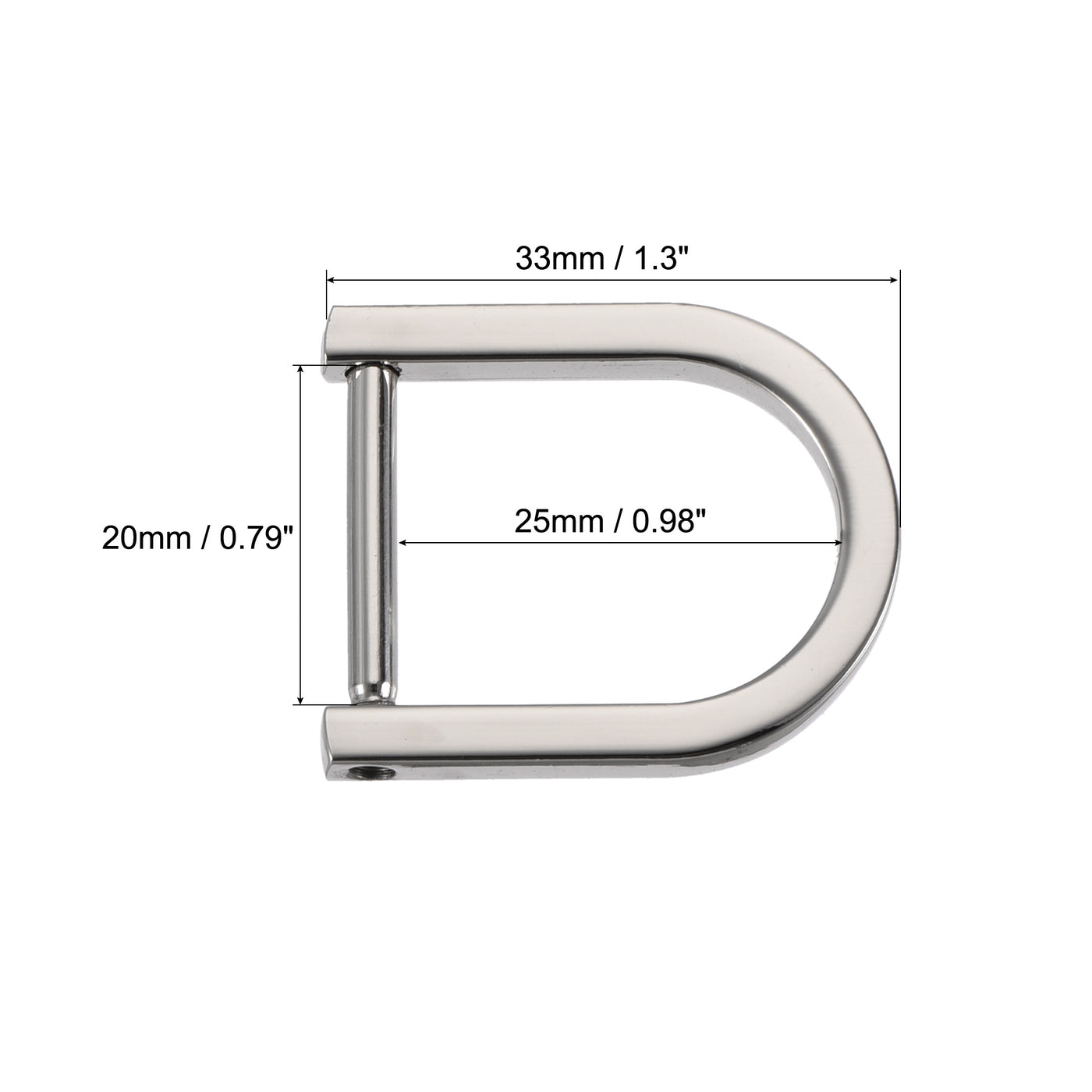 uxcell Uxcell U Shape Horseshoe D Rings, Zinc Alloy Buckles