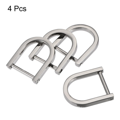 Harfington Uxcell U Shape Horseshoe D Rings, Zinc Alloy Buckles