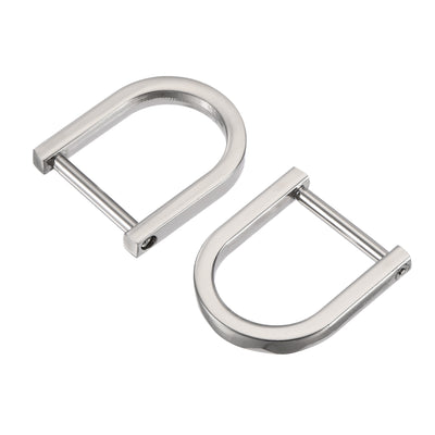 Harfington Uxcell U Shape Horseshoe D Rings, Zinc Alloy Buckles