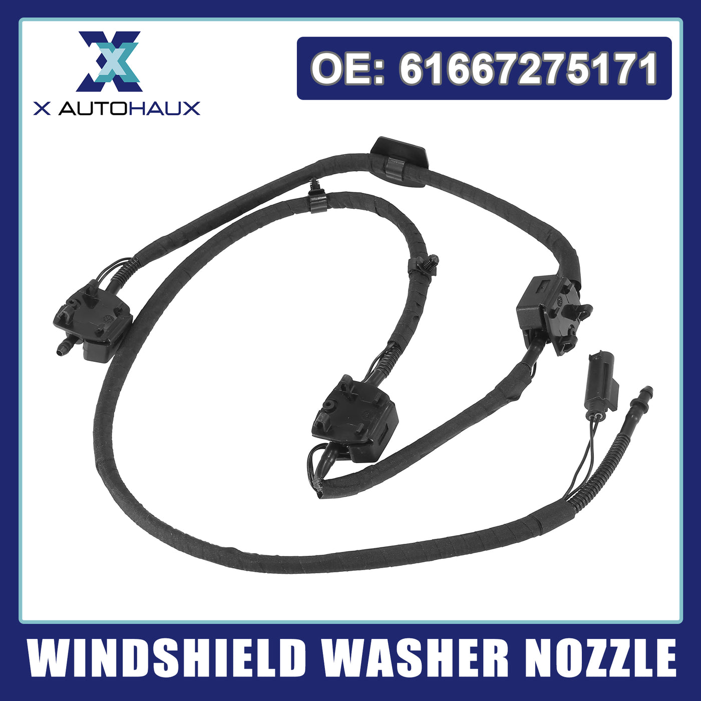 X AUTOHAUX Windshield Washer Nozzles Spray Jet for BMW X5 E70 61667275171 61664849598