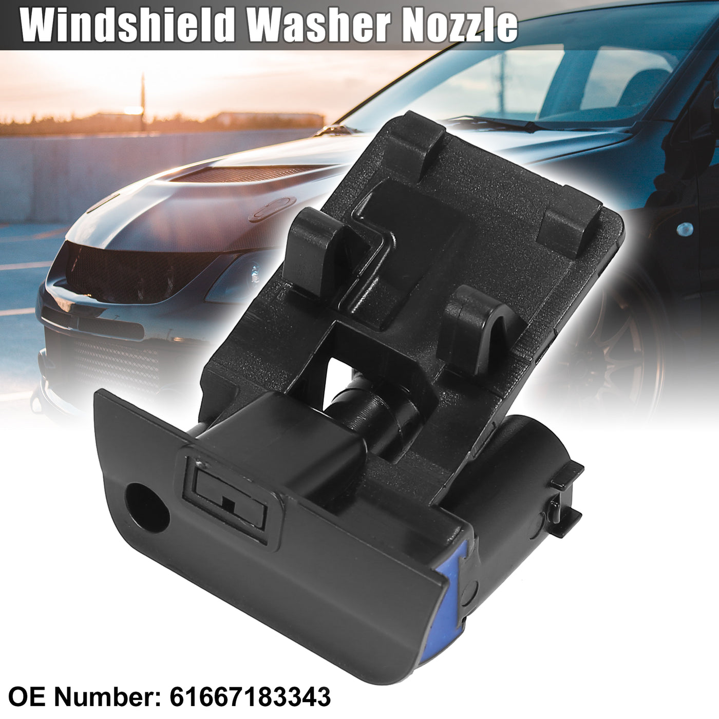 X AUTOHAUX Windshield Washer Nozzles Spray Jet for BMW X1 E84 X6 E71 E72 Left Right 61667183343