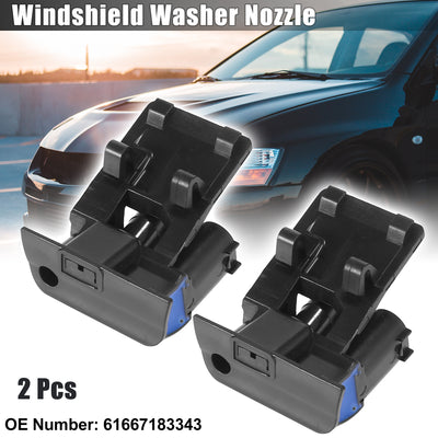 Harfington 2pcs Windshield Washer Nozzles Spray Jet for BMW X1 E84 X6 E71 E72 Left Right 61667183343