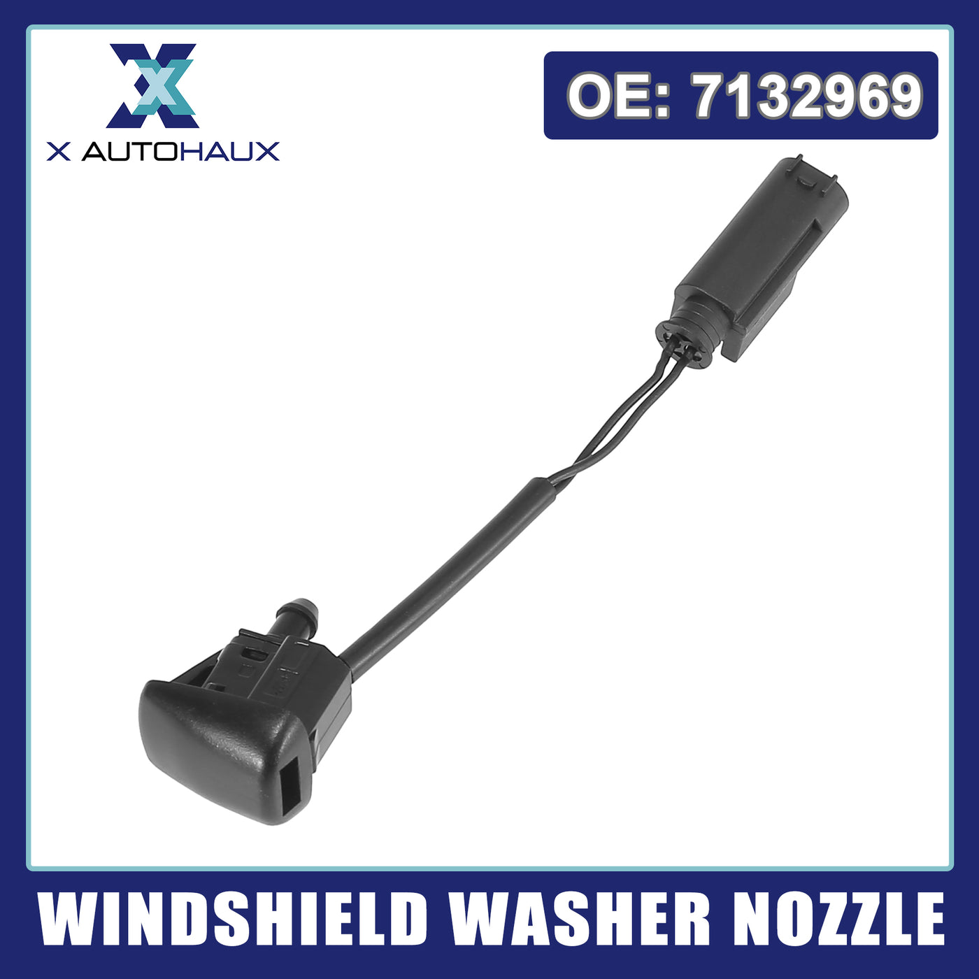 X AUTOHAUX Windshield Washer Nozzles Spray Jet for BMW 5 Series Left Right 7132969 61667046060