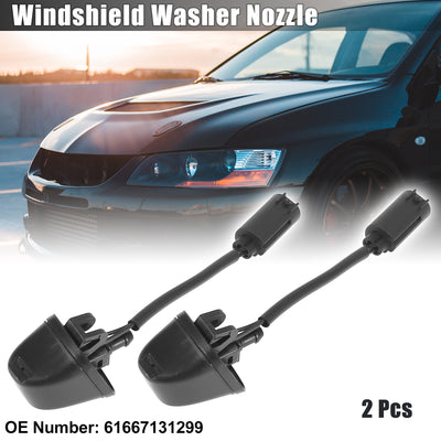 Harfington 2pcs Windshield Washer Nozzles Spray Jet with Heating for BMW E90 E91 E92 E93 Left Right 61667131299