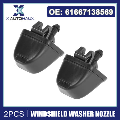 Harfington 2pcs Windshield Washer Nozzles Spray Jet for BMW E90 E90N E91 E91N E92N E93N 2004-2013 Left Right 61667138569