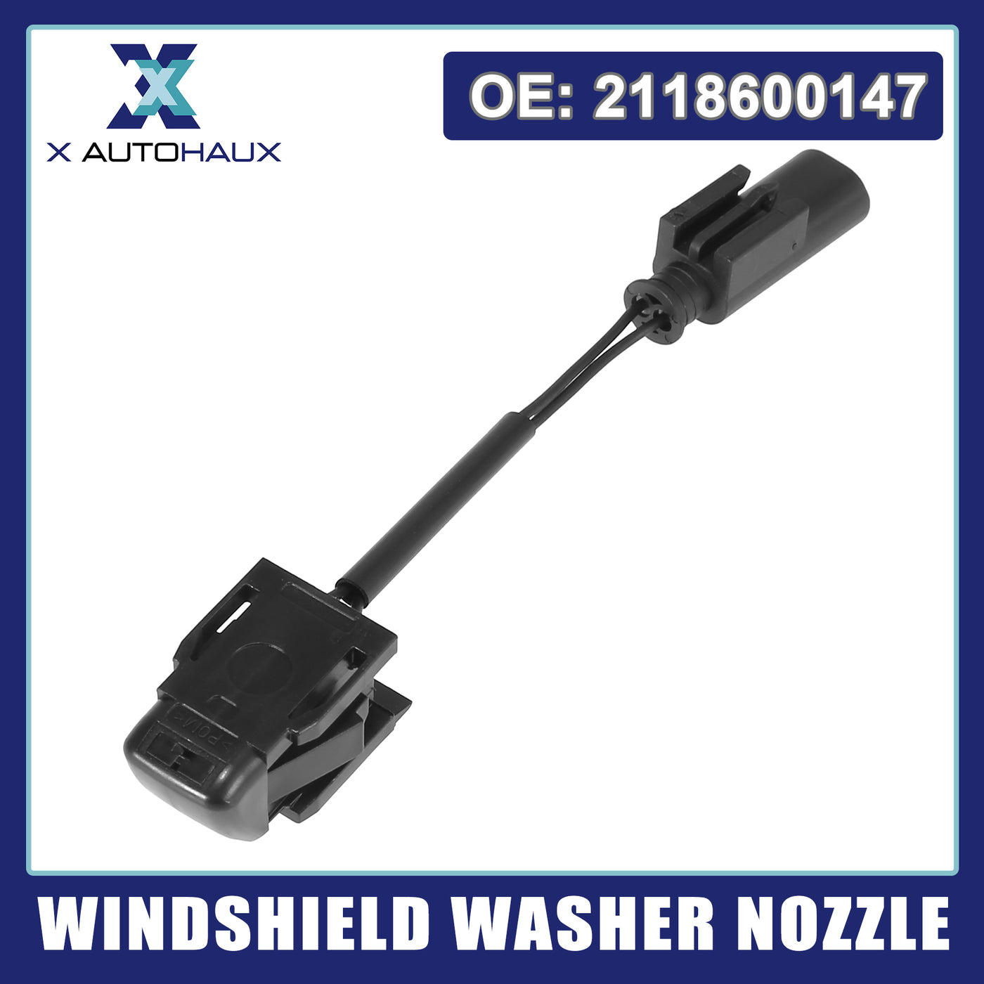 X AUTOHAUX Windshield Washer Nozzles Spray Jet with Heated A2118601147 2118600147 for Mercedes-Benz CLK320 CLK350 CLK500 CLK55 CLK63 C230 C280 C350 E320 E350 E500