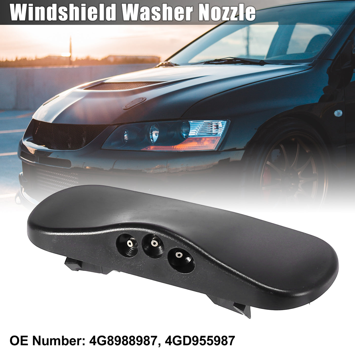 X AUTOHAUX Windshield Washer Nozzles Spray Jet Left 4G8988987 4GD955987 with Heated for Audi TT A3 Q5 A7 A5 Q7 A6