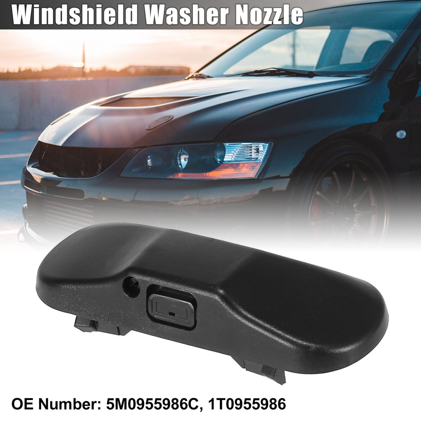 X AUTOHAUX Windshield Washer Nozzles Spray Jet Left or Right 5M0955986C 1T0955986 with Heated for VW Arteon 2017-2019