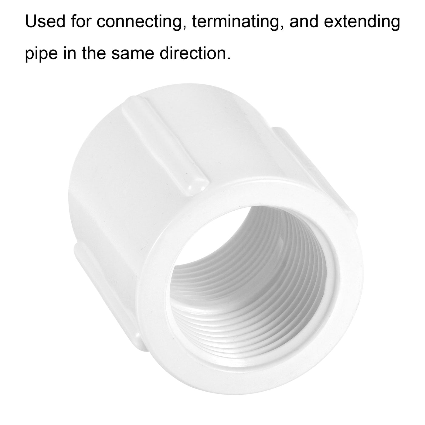 Harfington PVC Hose Fitting G3/4 Female to G3/4 Female Thread Pipe Fittings 40mm Length