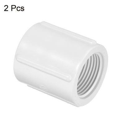 Harfington PVC Hose Fitting G3/4 Female to G3/4 Female Thread Pipe Fittings 40mm Length Pack of 2