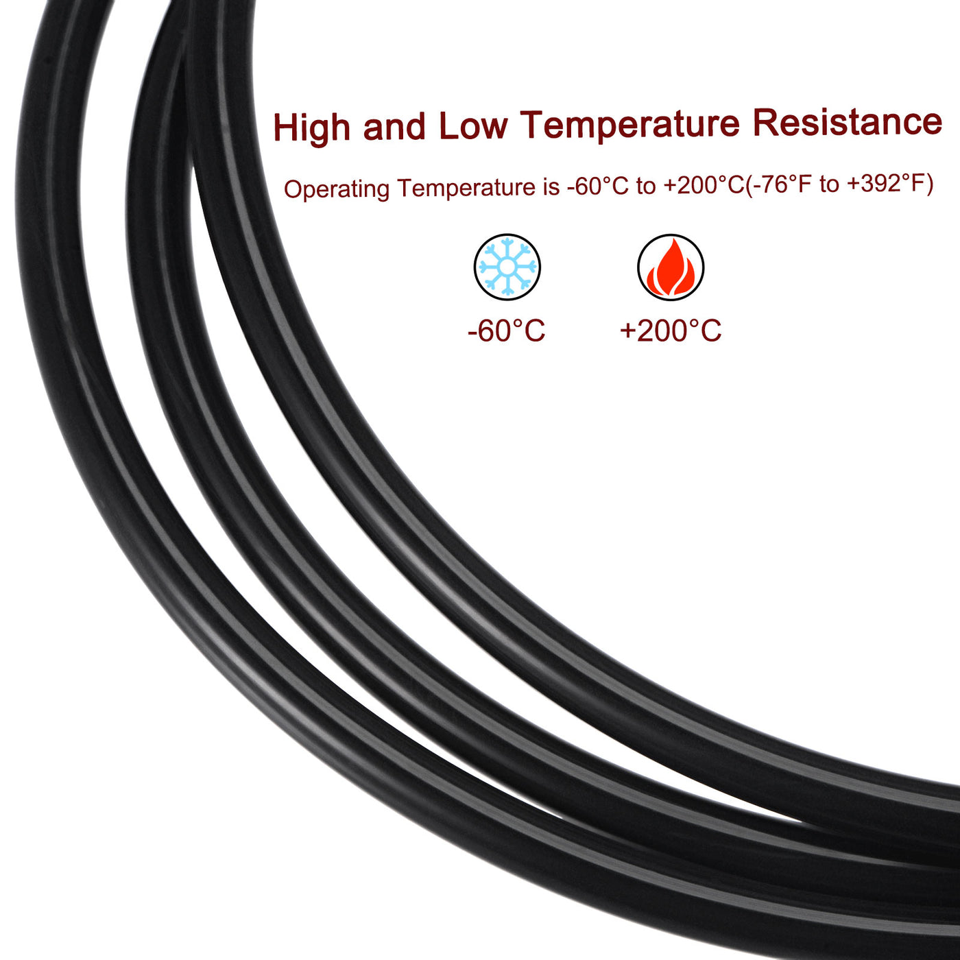 Harfington Silicone Tubing Hose 9mm ID 12mm OD 8ft Black for Water Hose Air Tube