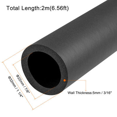 Harfington Schaumstoffschlauch für Griffgriffstütze Rohrisolierung lang Schaumstoffpolster Stangenschutz Rohrabdeckungen