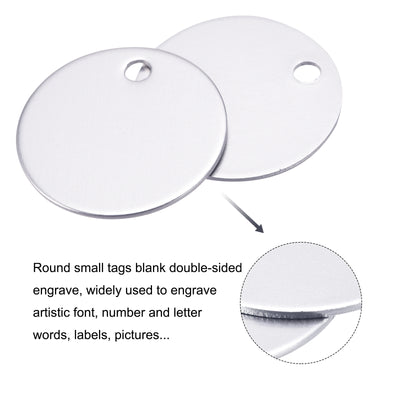 Harfington Metal Round Stamping Blank DIY Label Aluminum Tag for Craft, Pendant Decoration