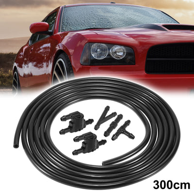 Harfington Car Windshield Washer Hose Kit 300cm 10ft Windshield Washer Nozzle Hose with Connectors for Toyota Corolla Tundra Land Cruiser 85321-28020