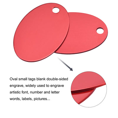 Harfington Aluminum Oval Stamping Blank DIY Label Tags for Craft, Pendant Decoration