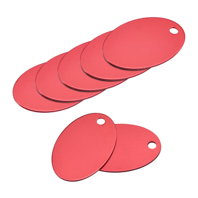 Harfington Aluminum Oval Stamping Blank Label Tags for Craft, Pendant Decoration