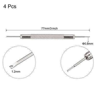 Harfington Uxcell Watch Spring Bar Tool 0.8mm Pin Dia Watch Spring Link Pin Removal Tool for Watch Repair 4 Pcs