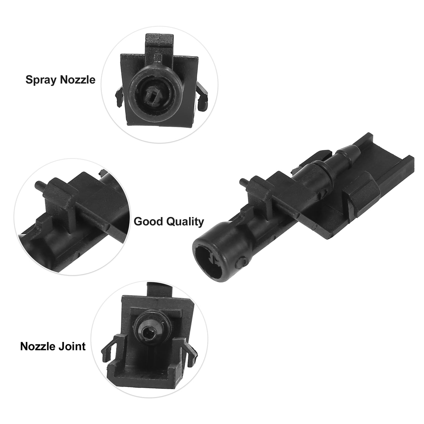 ACROPIX Front Windshield Washer Nozzles Fit for Honda CRV with Hose Connector - Pack of 5 Black