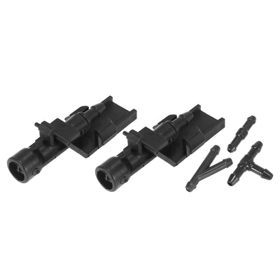 Harfington Front Windshield Washer Nozzles Fit for Honda CRV with Hose Connector - Pack of 5 Black