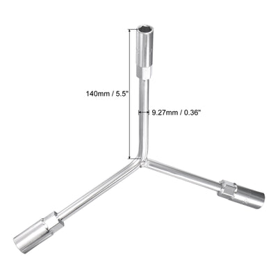 Harfington Uxcell Y Typ 3 Wege Innensechskantschlüssel 10mm 12mm 14mm Kombi Reparaturschlüssel 5.5 Zoll