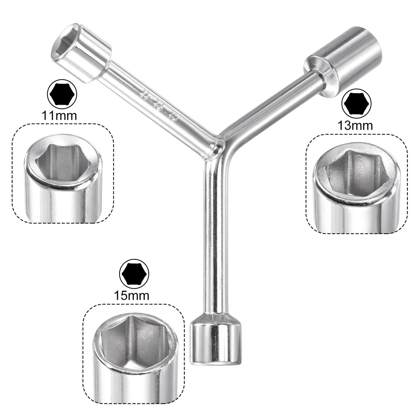 uxcell Uxcell Y Type 3 Way Hex Socket Wrench, Repair Spanner Tool