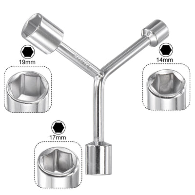 Harfington Uxcell Y Type 3 Way Hex Socket Wrench, Repair Spanner Tool