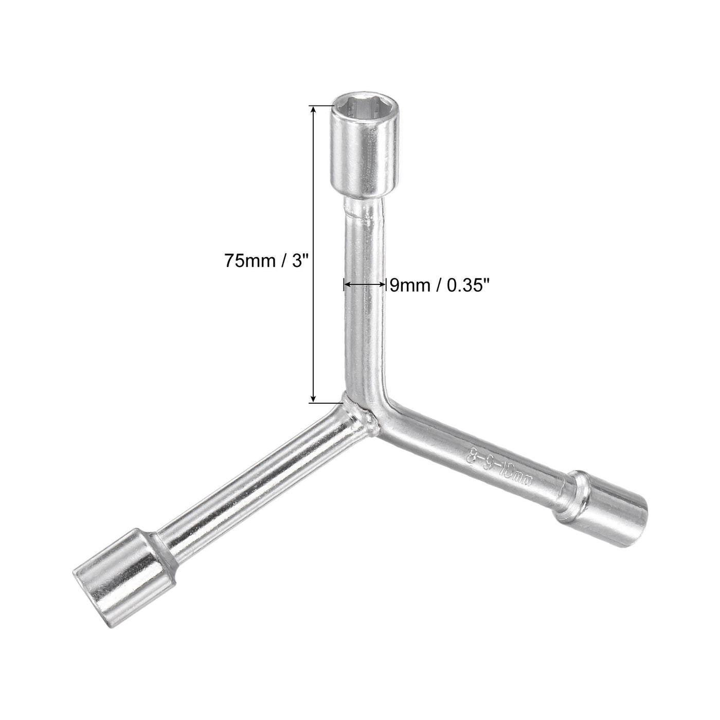 uxcell Uxcell Y Type 3 Way Hex Socket Wrench, Repair Spanner Tool