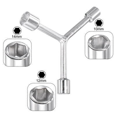 Harfington Uxcell Y Type 3 Way Hex Socket Wrench, Repair Spanner Tool