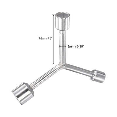 Harfington Uxcell Y Type 3 Way Hex Socket Wrench, Repair Spanner Tool