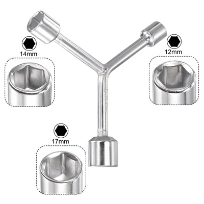 Harfington Uxcell Y Type 3 Way Hex Socket Wrench, Repair Spanner Tool