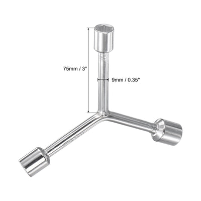 Harfington Uxcell Y Type 3 Way Hex Socket Wrench, Repair Spanner Tool