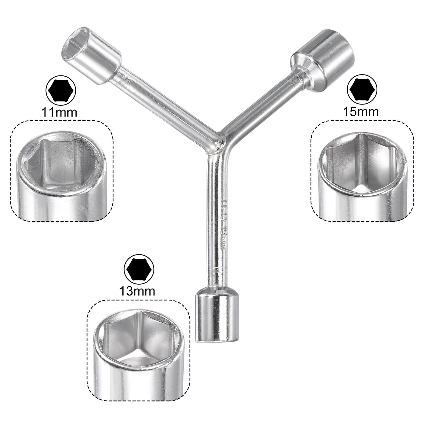 uxcell Uxcell Y Type 3 Way Hex Socket Wrench, Repair Spanner Tool