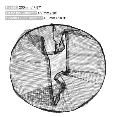 Harfington Lüfterstaub Decke Waschbar Wiederverwendbar Staubgeschützt 450mm 18" Schwarz