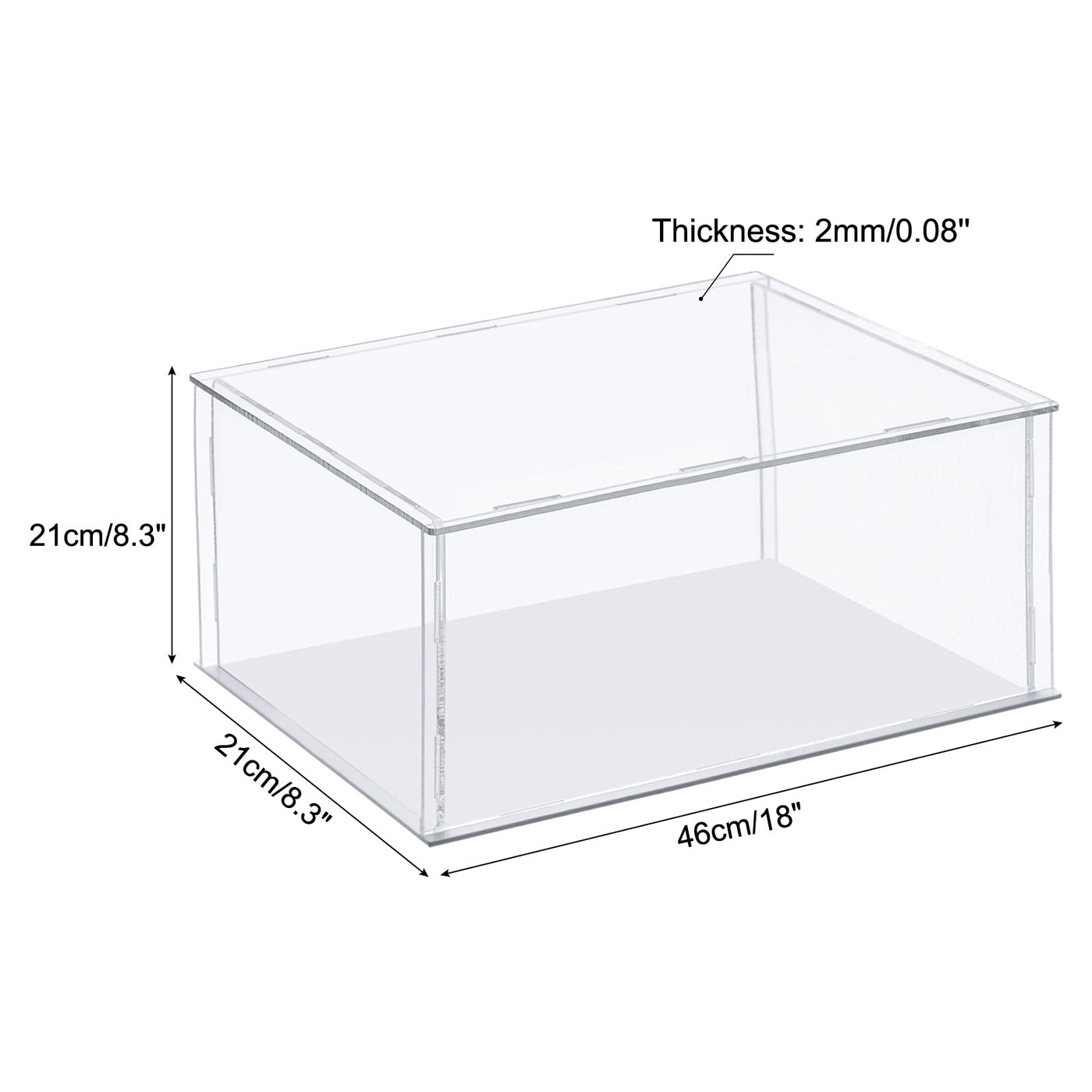 Harfington Display Case, Acrylic Box Assemble Dustproof Box Showcase for Collectibles, Craft